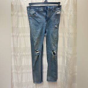 Kendall & Kylie Light Blue Ripped Skinny Jeans